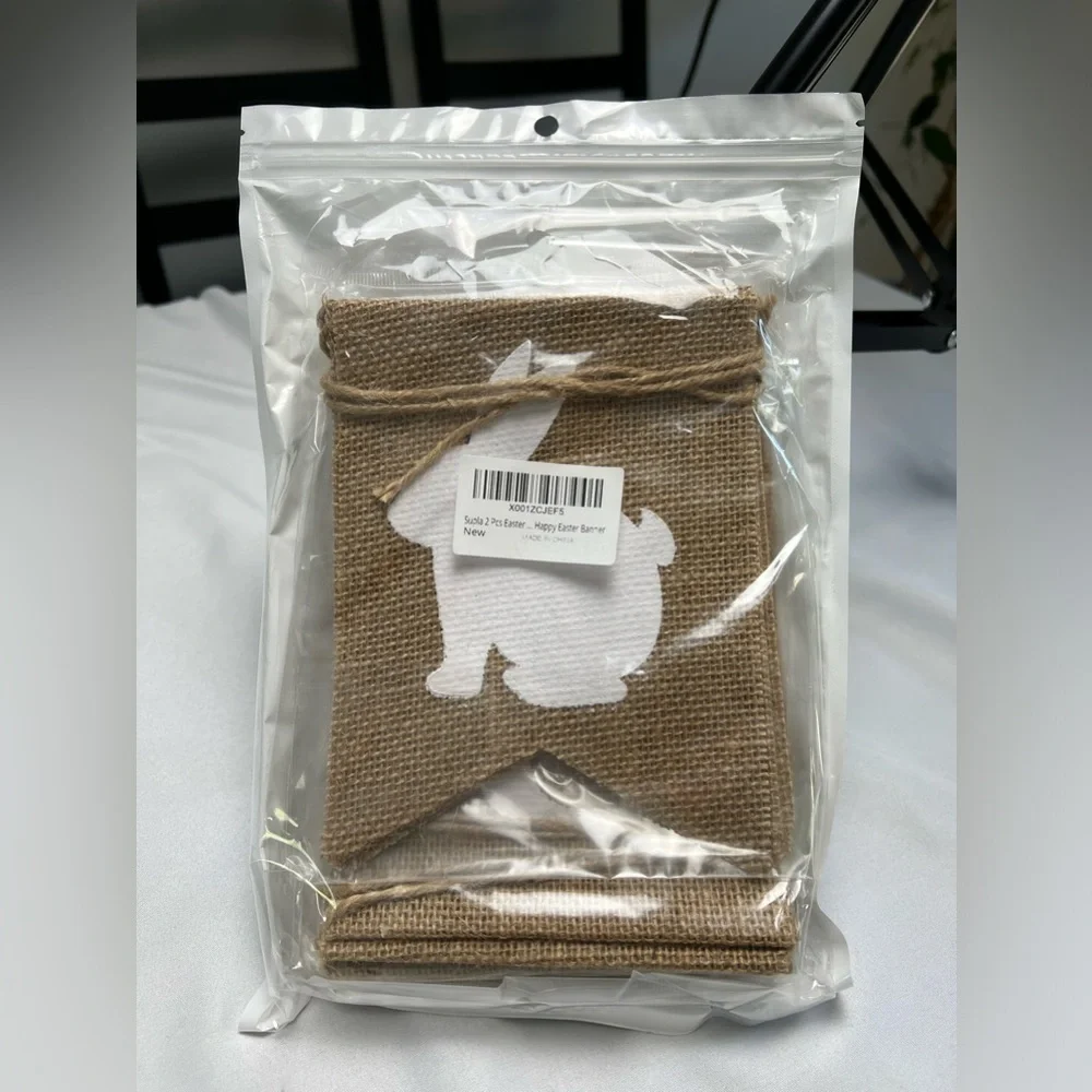 Bunny Burlap Garland Easter Baby Shower Nursery Decoration
